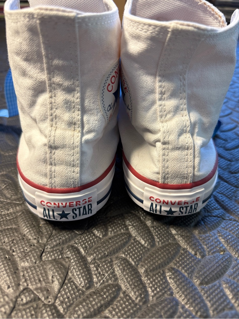 Converse Chuck Taylor All Star High Top White Ribbon Laces Women’s Size 8 - Picture 3 of 11